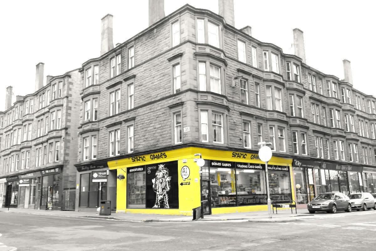 A traditional Glasgow tenement on a corner street